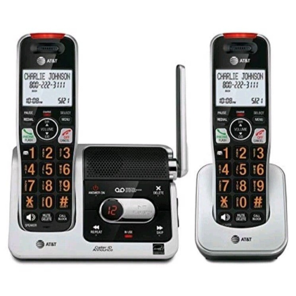 AT&T BL102-2 Cordless Phone Answering Machine Call Block 2 Handsets DECT 6.0 LOT